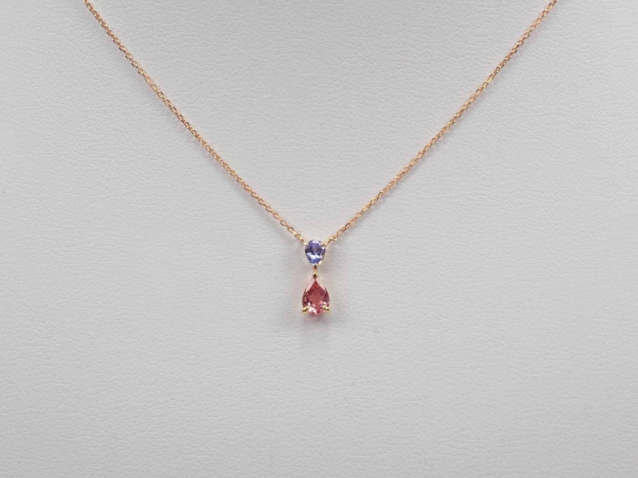 K18タンザナイト・ピンクトルマリンペンダント(ネックレス) - KARATZ STORE|カラッツSTORE