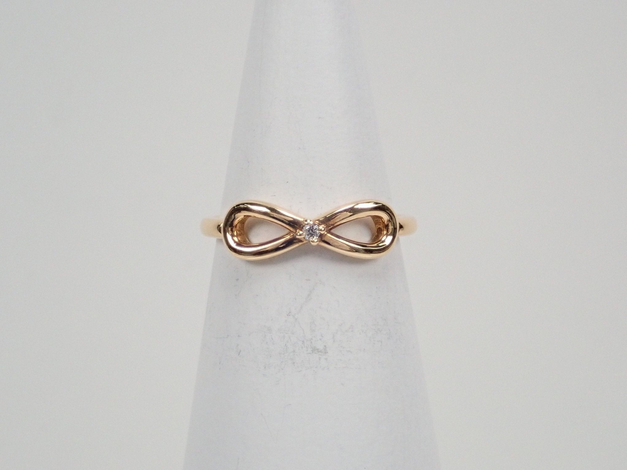 K18ダイヤモンド0.01ct リング(ピンキーリング) - KARATZ STORE|カラッツSTORE