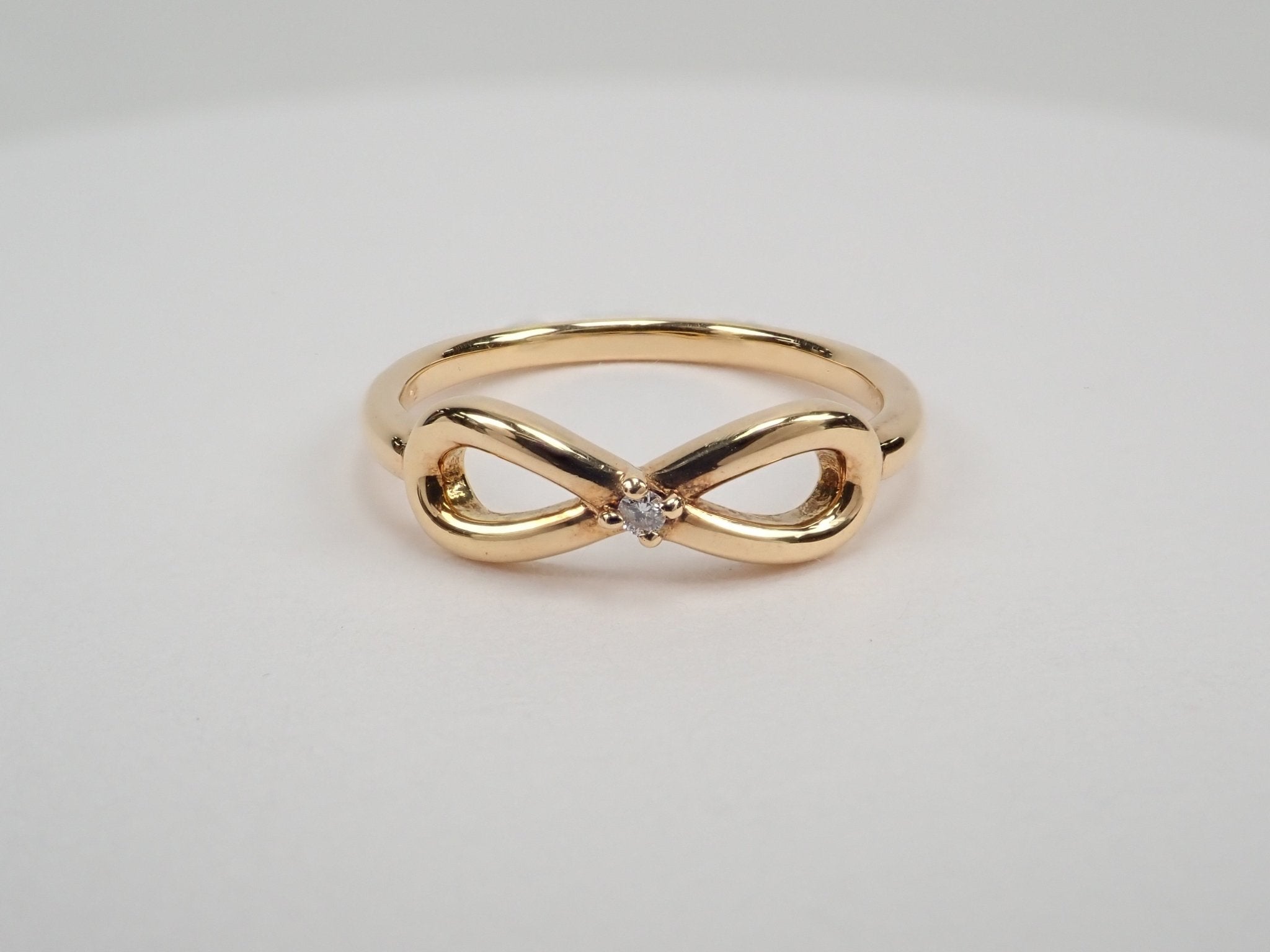 K18ダイヤモンド0.01ct リング(ピンキーリング) - KARATZ STORE|カラッツSTORE