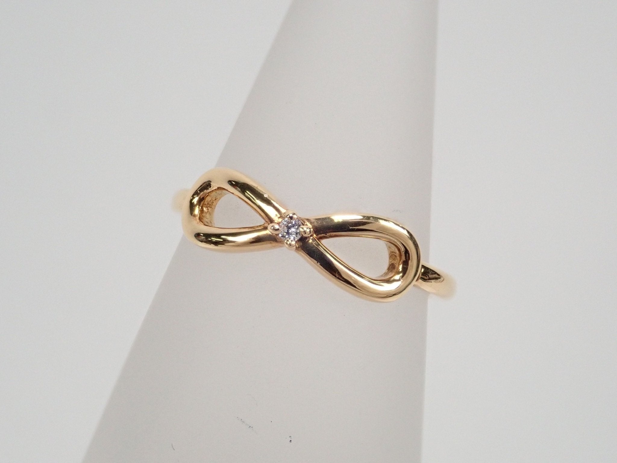 K18ダイヤモンド0.01ct リング(ピンキーリング) - KARATZ STORE|カラッツSTORE