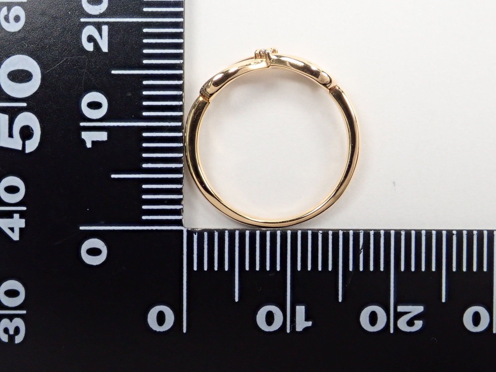 K18ダイヤモンド0.01ct リング(ピンキーリング) - KARATZ STORE|カラッツSTORE