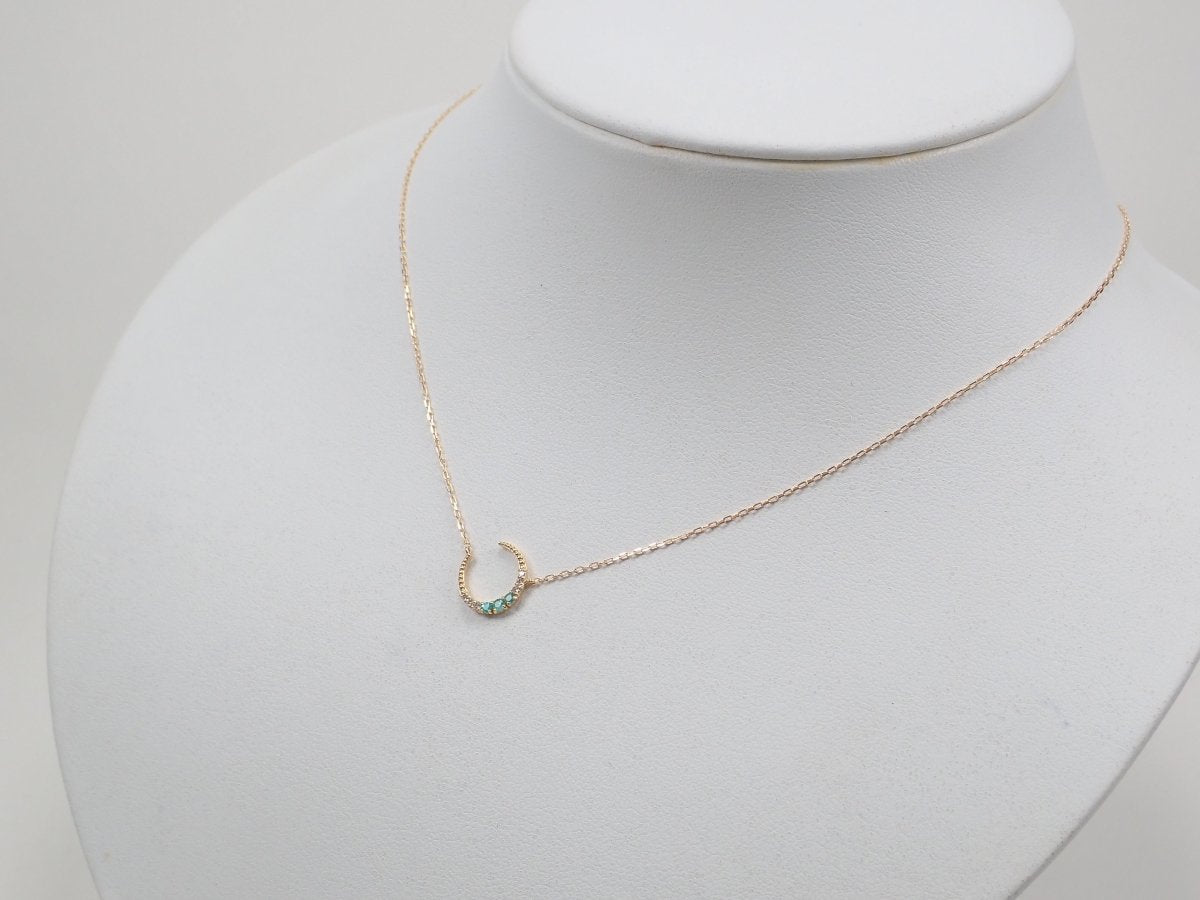 K18ブラジル産パライバトルマリン0.05ct ペンダント(ネックレス) - カラッツSTORE