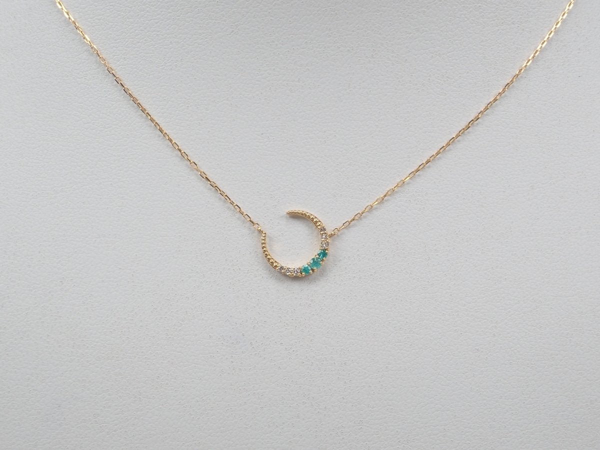 K18ブラジル産パライバトルマリン0.05ct ペンダント(ネックレス) - カラッツSTORE