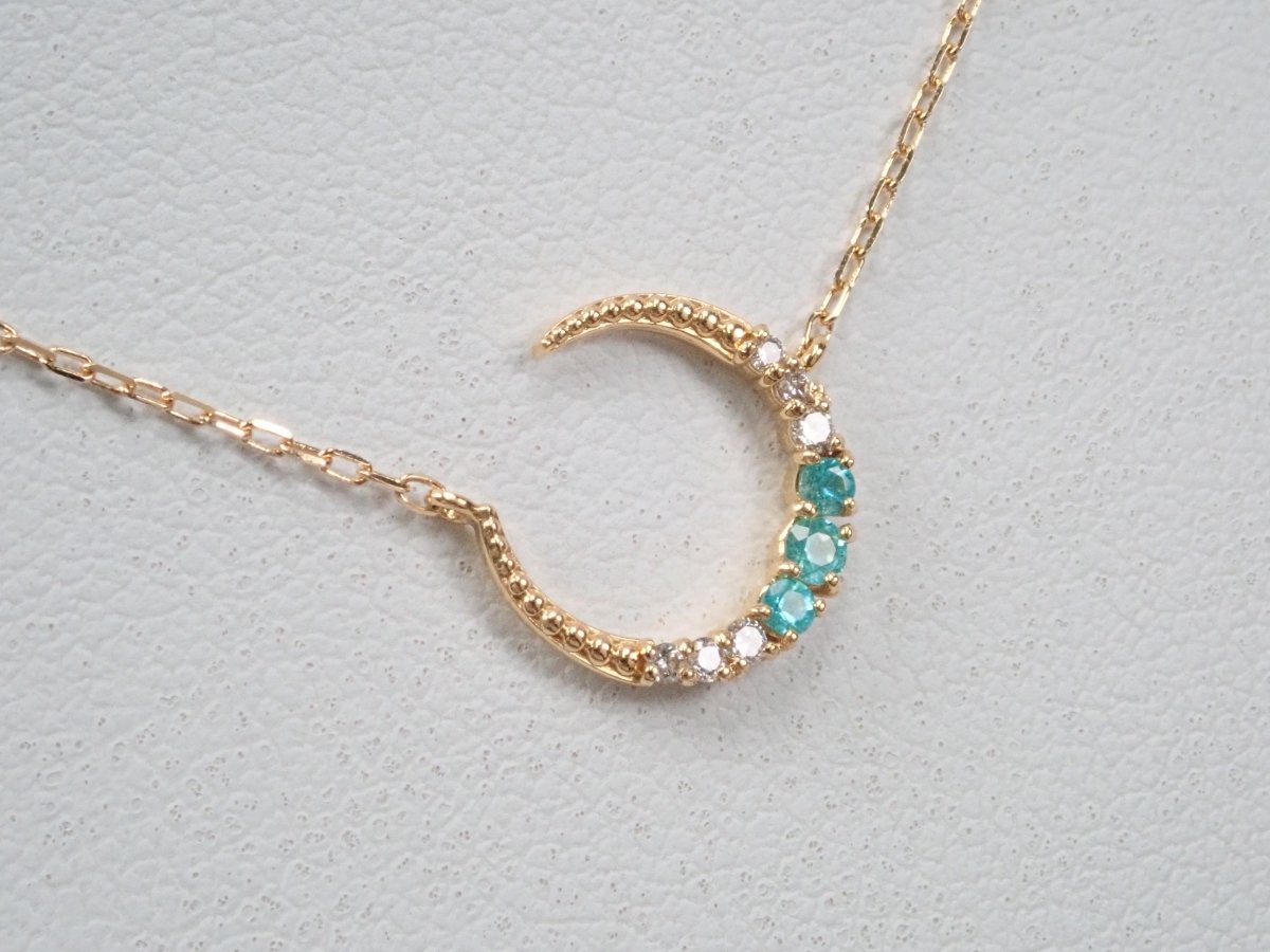K18ブラジル産パライバトルマリン0.05ct ペンダント(ネックレス) - カラッツSTORE