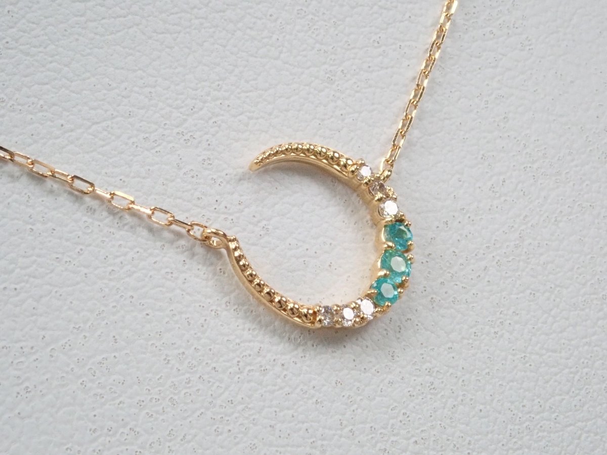 K18ブラジル産パライバトルマリン0.05ct ペンダント(ネックレス) - カラッツSTORE