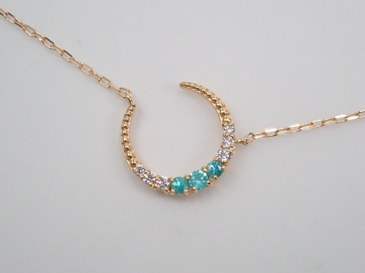 K18ブラジル産パライバトルマリン0.05ct ペンダント(ネックレス) - カラッツSTORE