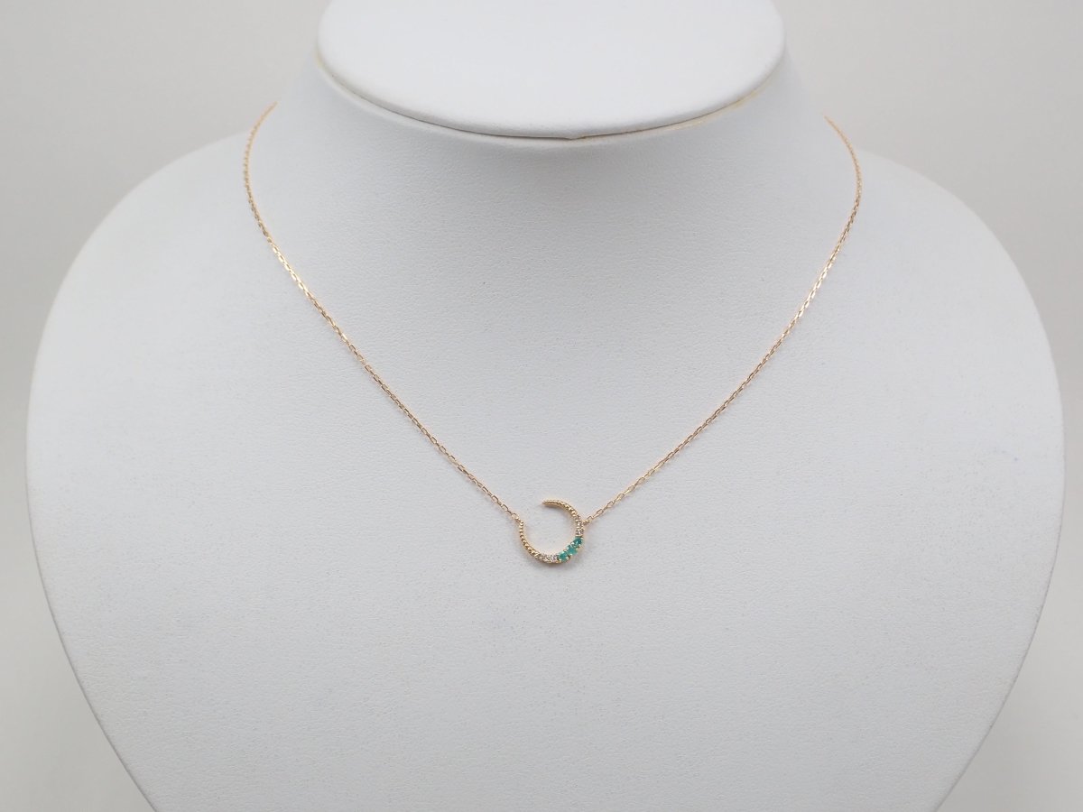K18ブラジル産パライバトルマリン0.05ct ペンダント(ネックレス) - カラッツSTORE