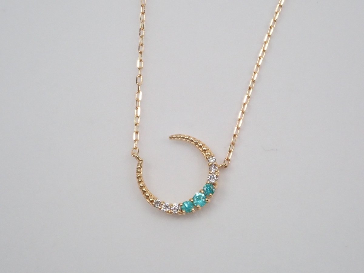 K18ブラジル産パライバトルマリン0.05ct ペンダント(ネックレス) - カラッツSTORE