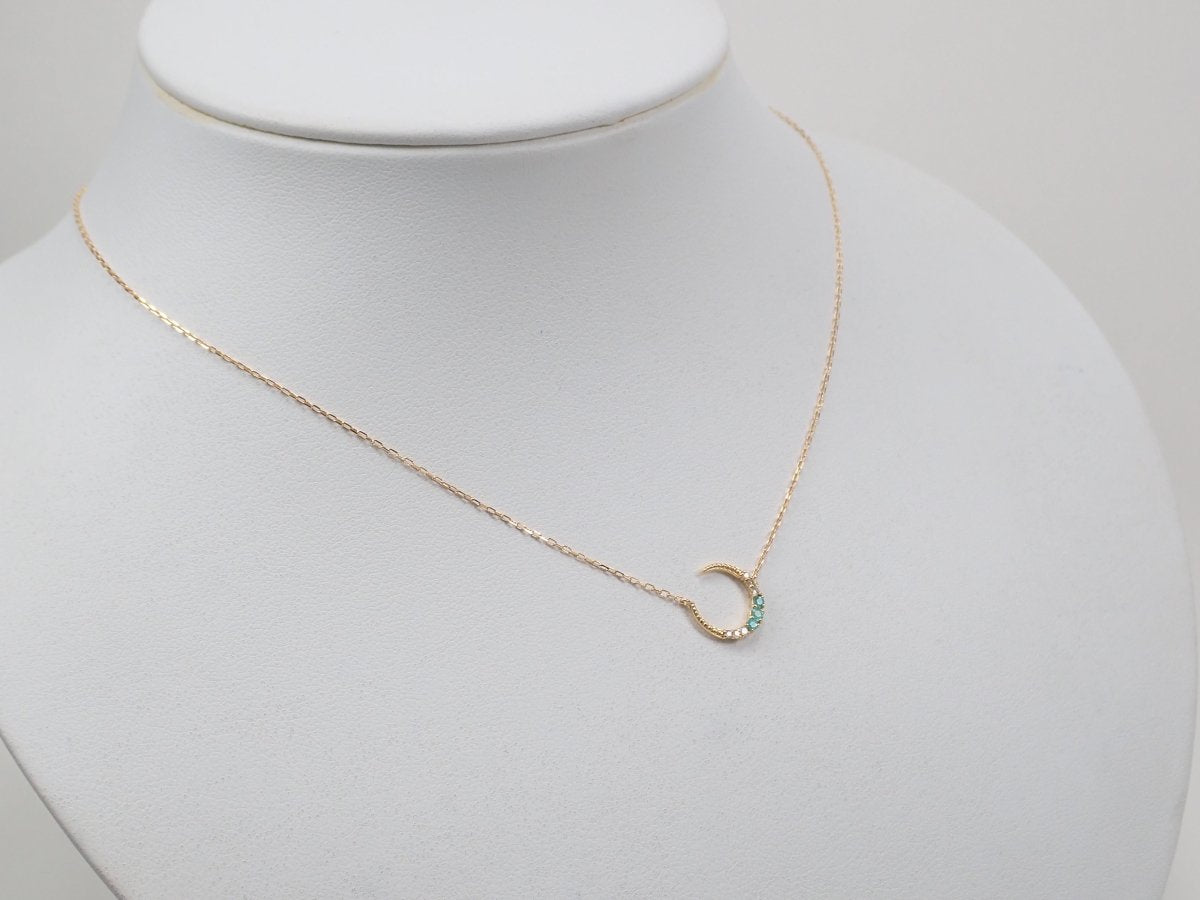 K18ブラジル産パライバトルマリン0.05ct ペンダント(ネックレス) - カラッツSTORE