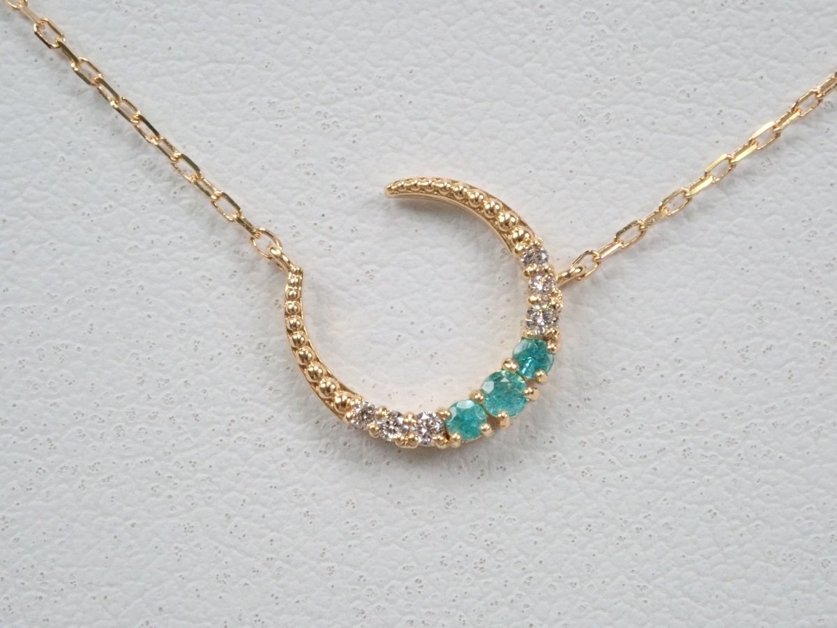 K18ブラジル産パライバトルマリン0.05ct ペンダント(ネックレス) - カラッツSTORE