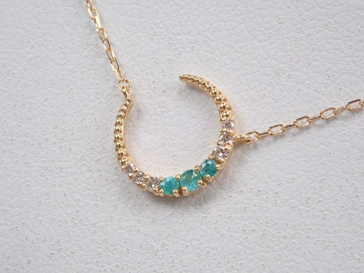 K18ブラジル産パライバトルマリン0.05ct ペンダント(ネックレス) - カラッツSTORE