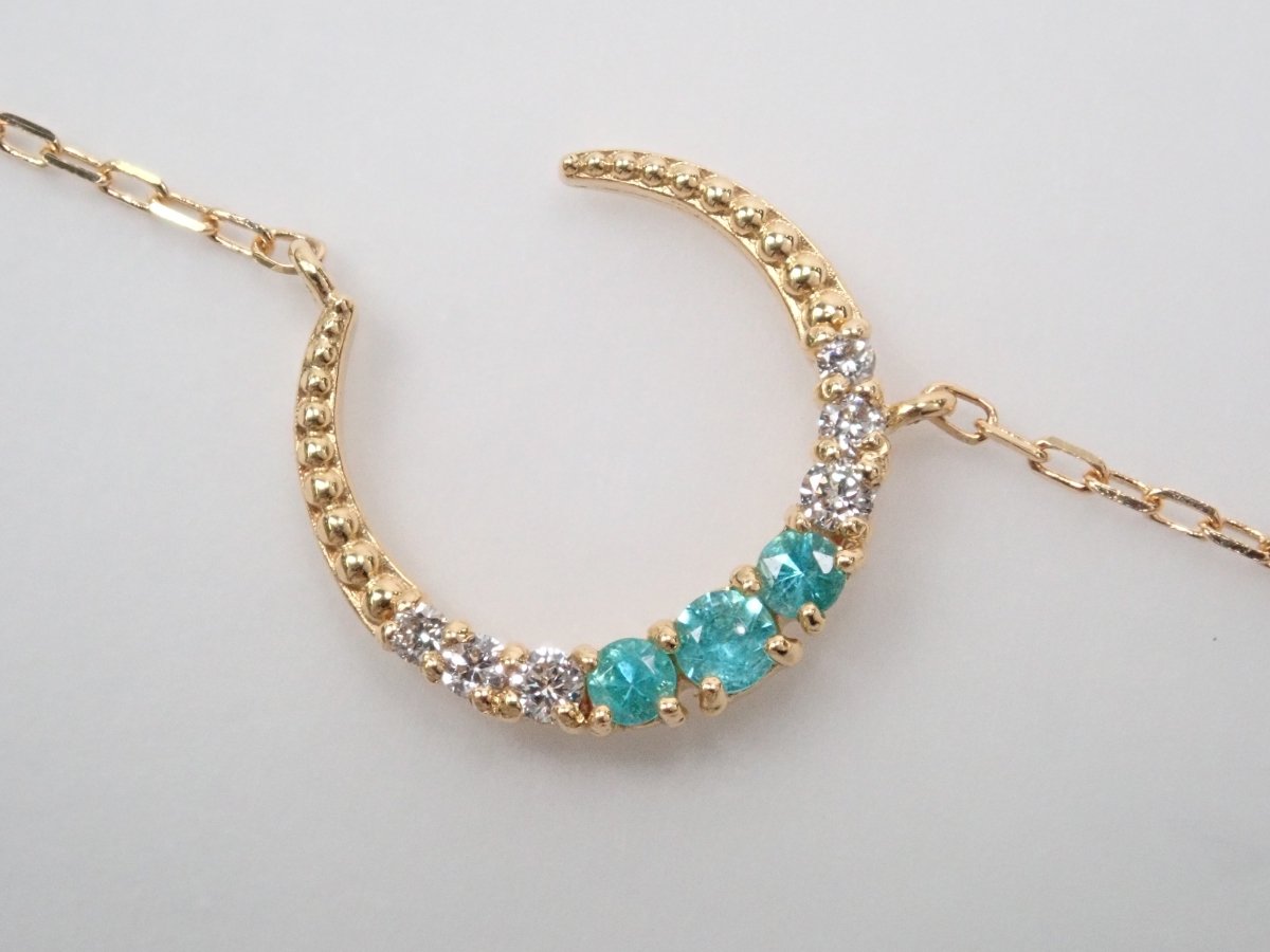 K18ブラジル産パライバトルマリン0.05ct ペンダント(ネックレス) - カラッツSTORE