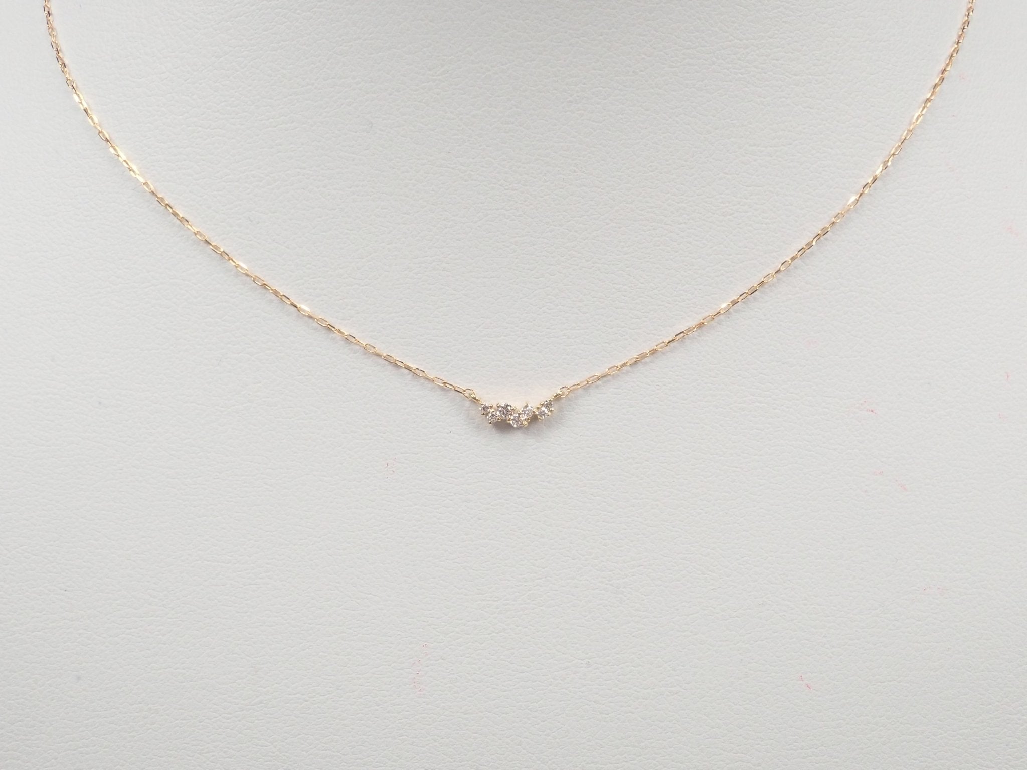 K18ダイヤモンド0.06ct ペンダント(ネックレス) - KARATZ STORE|カラッツSTORE