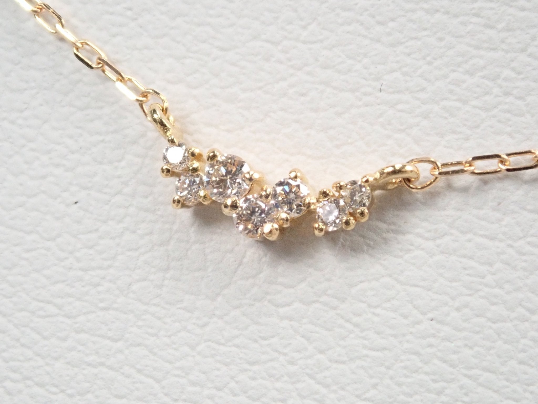 K18ダイヤモンド0.06ct ペンダント(ネックレス) - KARATZ STORE|カラッツSTORE