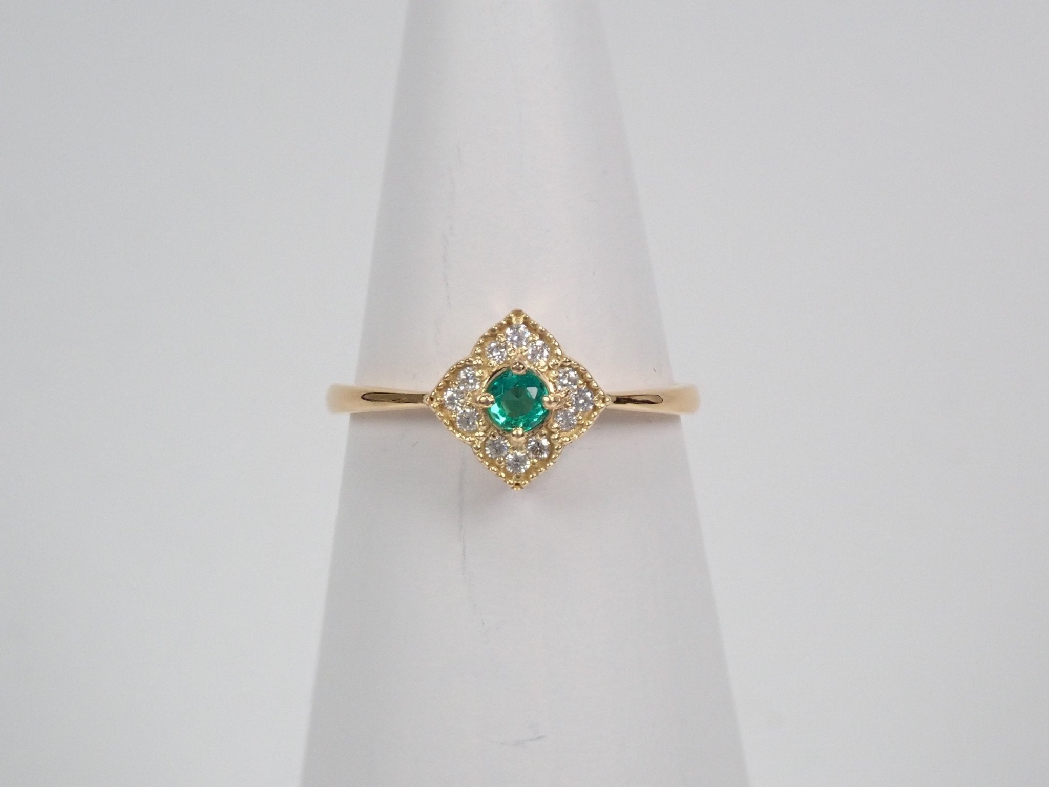 K18エメラルド0.089ct リング - KARATZ STORE|カラッツSTORE