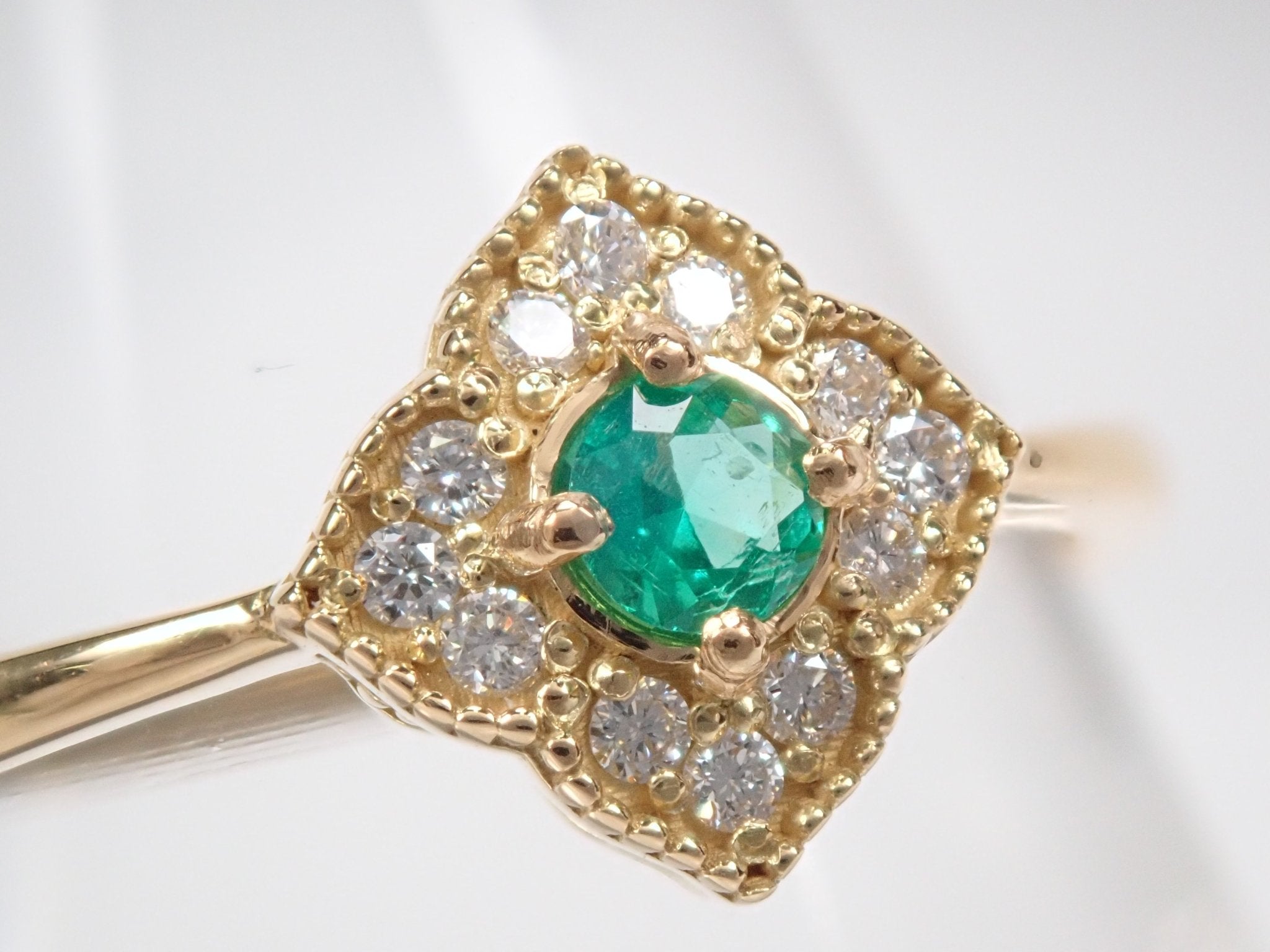 K18エメラルド0.089ct リング - KARATZ STORE|カラッツSTORE