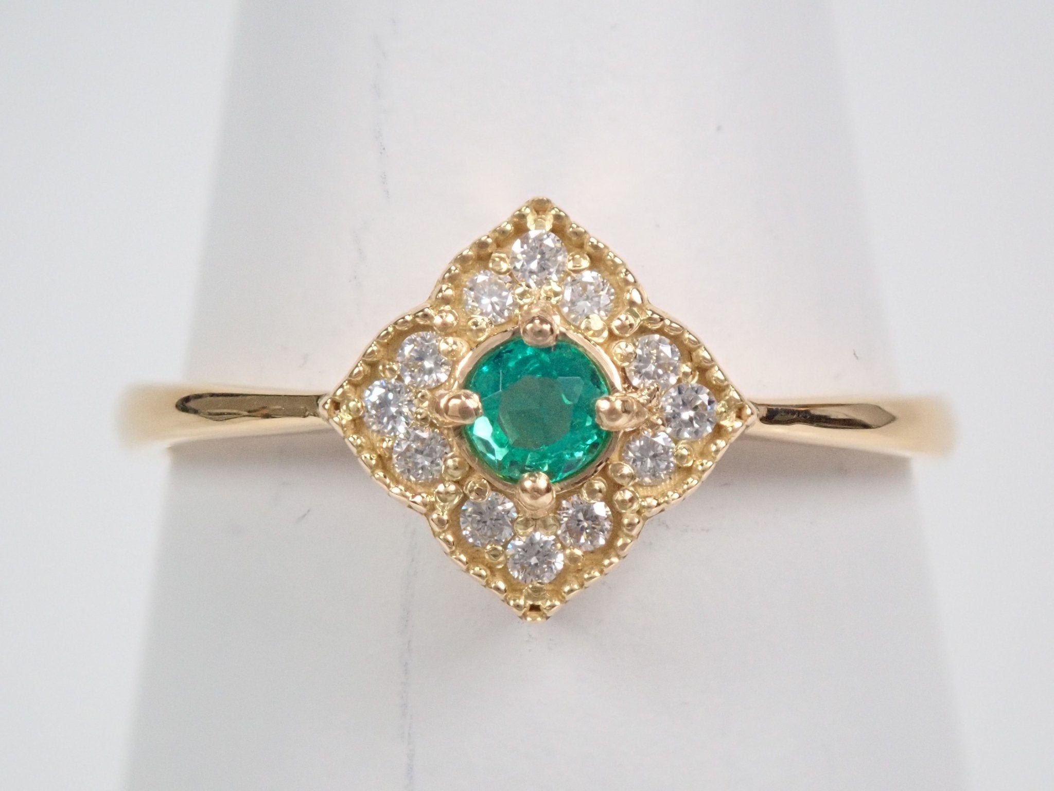 K18エメラルド0.089ct リング - KARATZ STORE|カラッツSTORE