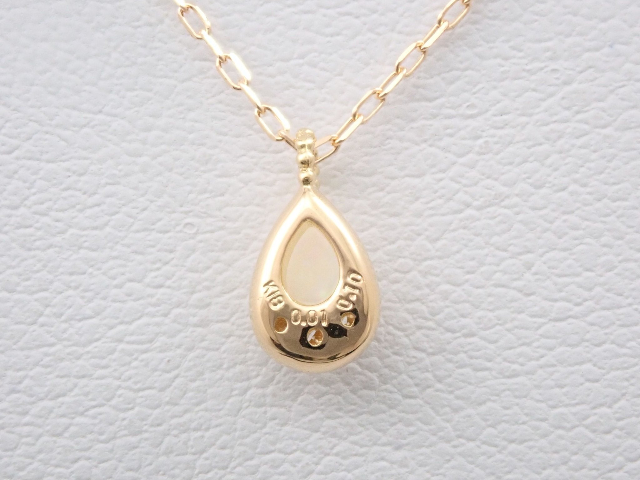 K18ホワイトオパール0.10 ct ペンダント(ネックレス) - KARATZ STORE|カラッツSTORE
