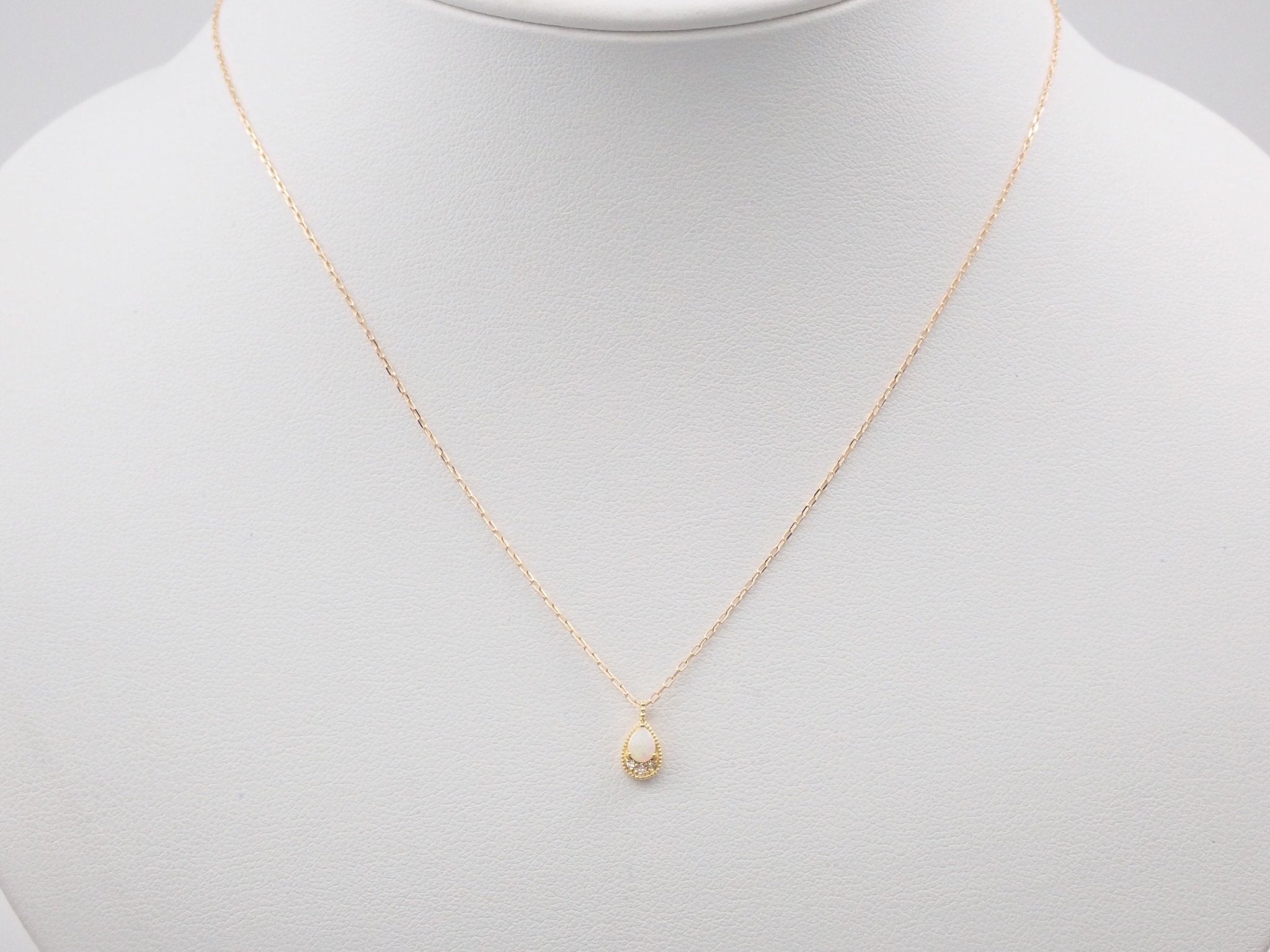 K18ホワイトオパール0.10 ct ペンダント(ネックレス) - KARATZ STORE|カラッツSTORE