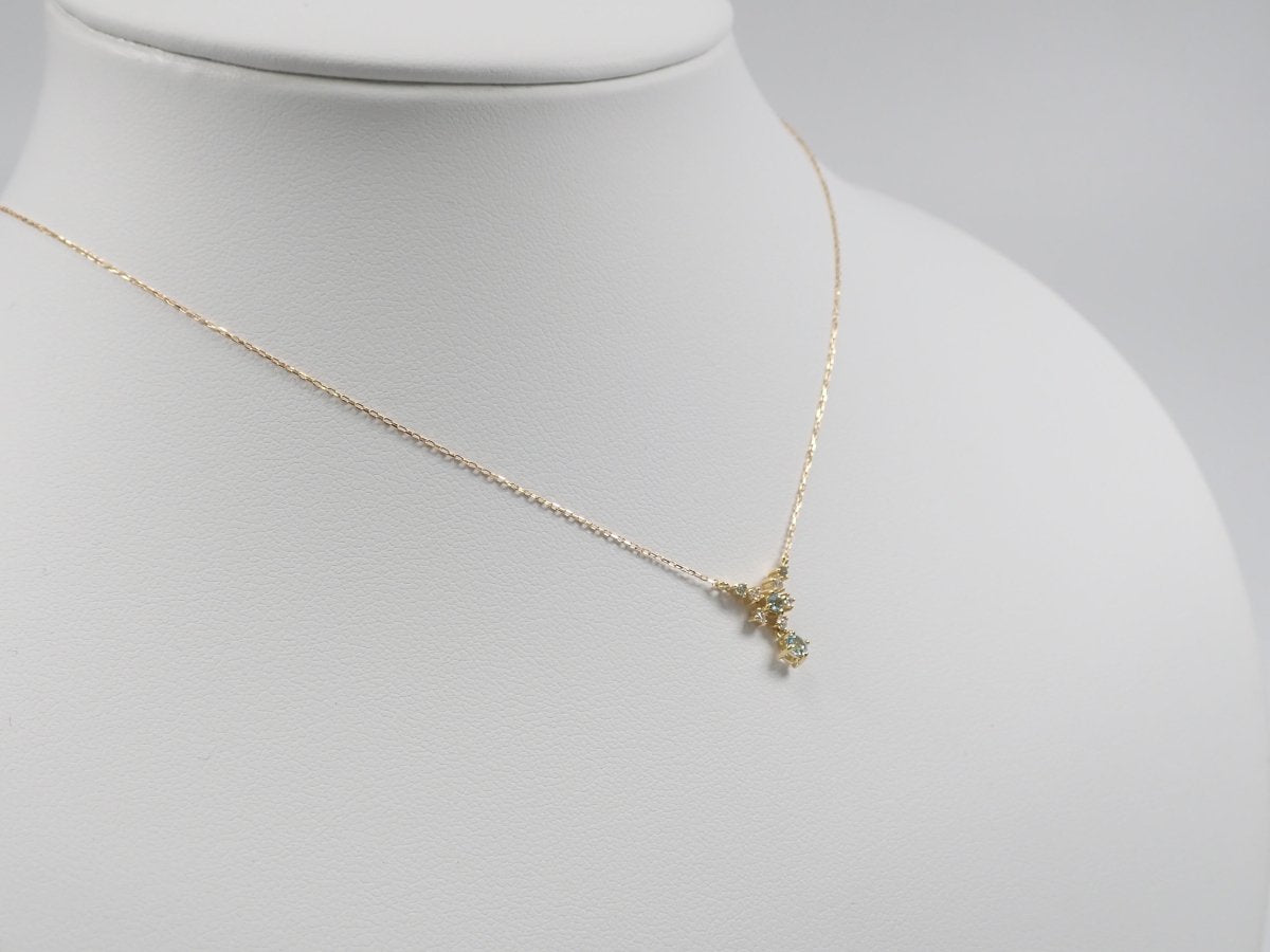 K18アクアマリン0.10ct ペンダント(ネックレス) - カラッツSTORE