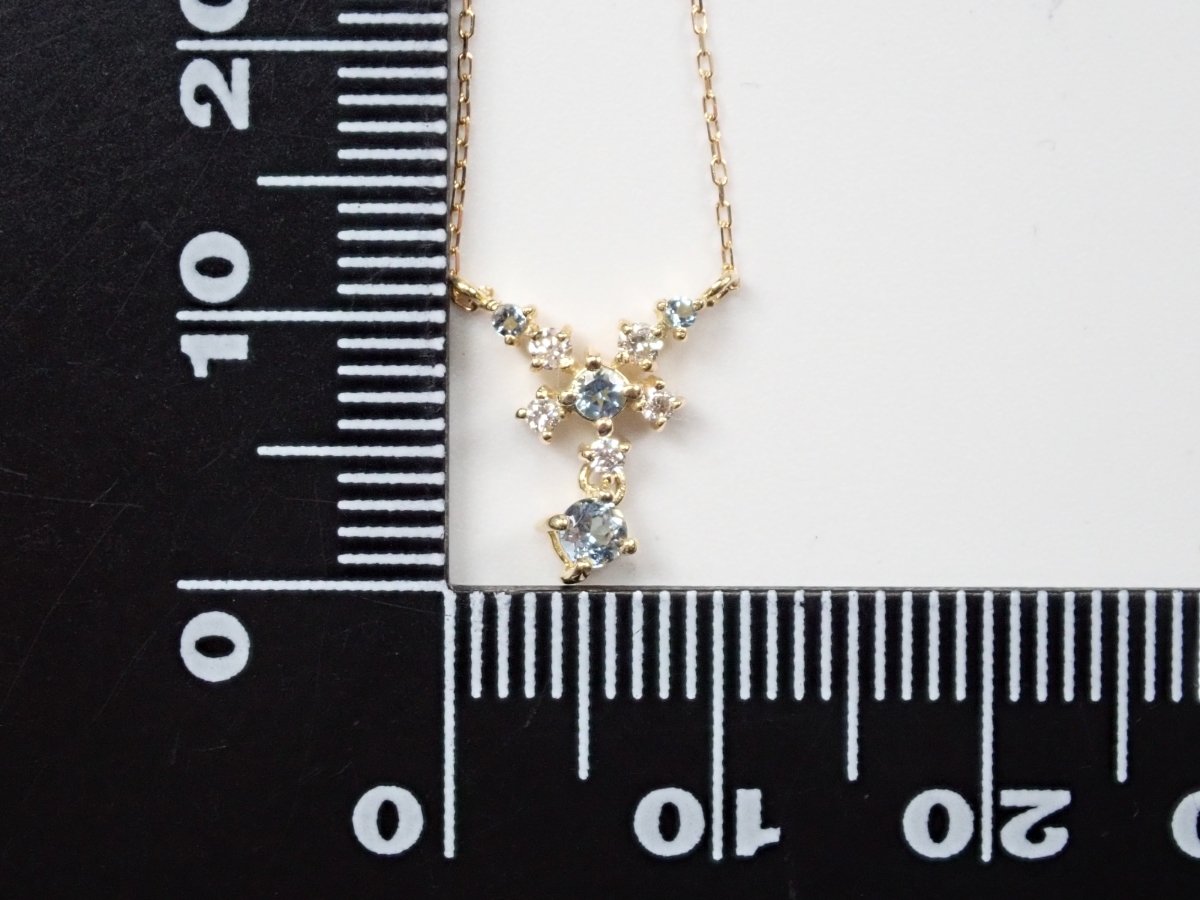 K18アクアマリン0.10ct ペンダント(ネックレス) - カラッツSTORE