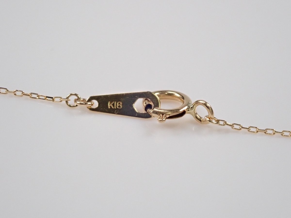 K18アクアマリン0.10ct ペンダント(ネックレス) - カラッツSTORE