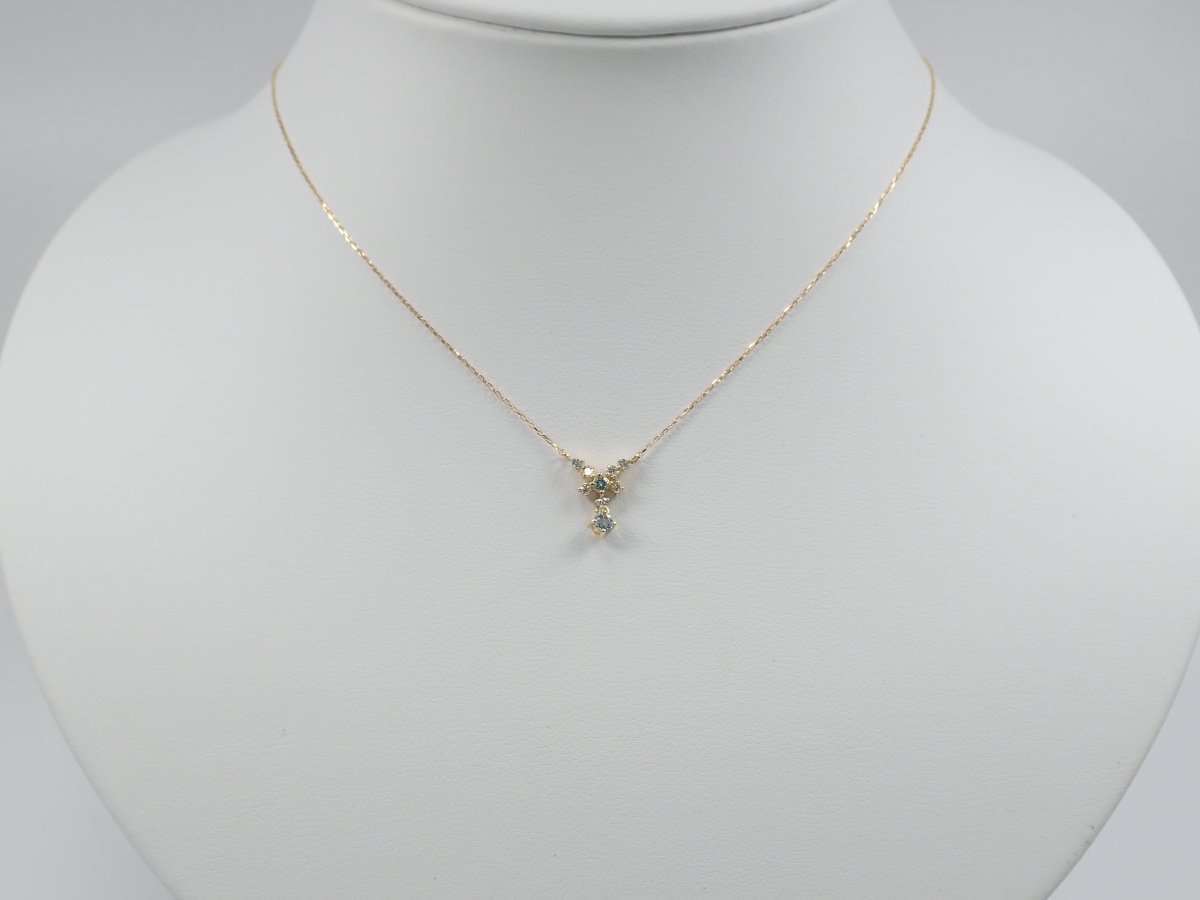 K18アクアマリン0.10ct ペンダント(ネックレス) - カラッツSTORE