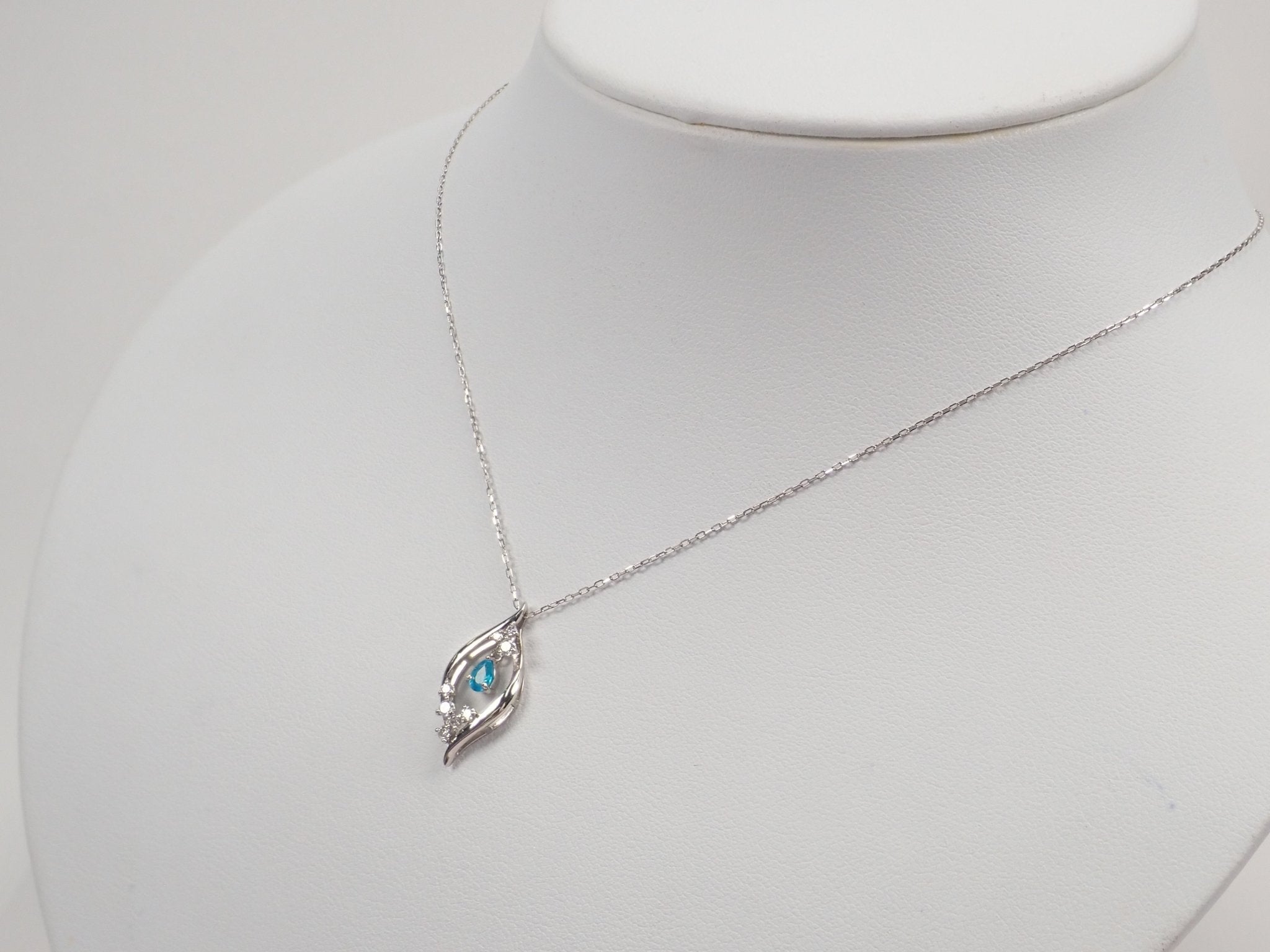 K18ブラジル産パライバトルマリン0.143ct ペンダント(ネックレス) - KARATZ STORE|カラッツSTORE