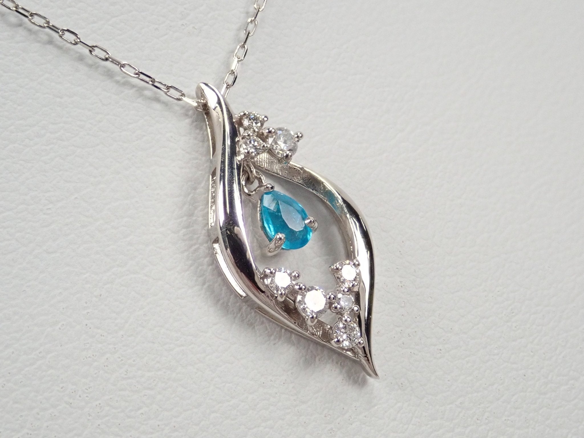 K18ブラジル産パライバトルマリン0.143ct ペンダント(ネックレス) - KARATZ STORE|カラッツSTORE