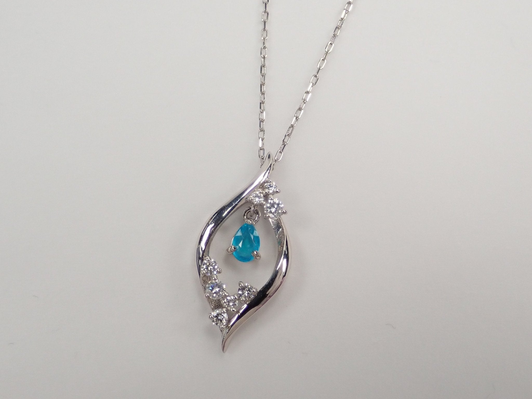 K18ブラジル産パライバトルマリン0.143ct ペンダント(ネックレス) - KARATZ STORE|カラッツSTORE