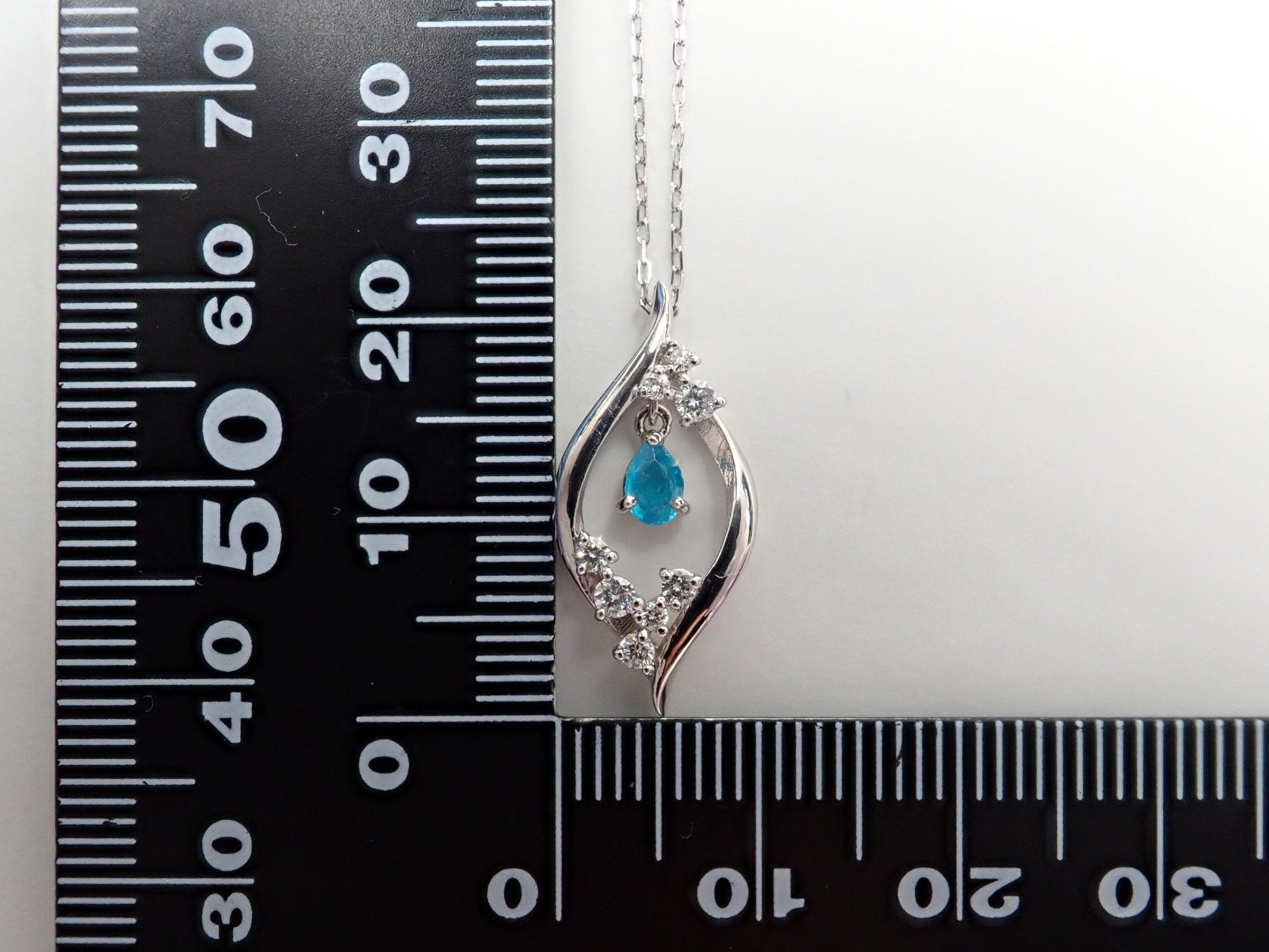 K18ブラジル産パライバトルマリン0.143ct ペンダント(ネックレス) - KARATZ STORE|カラッツSTORE