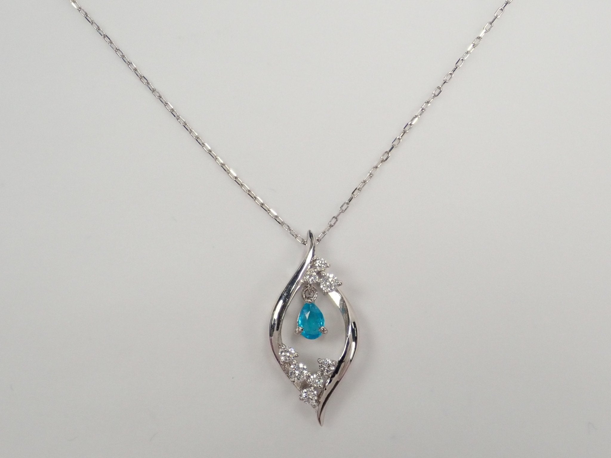 K18ブラジル産パライバトルマリン0.143ct ペンダント(ネックレス) - KARATZ STORE|カラッツSTORE