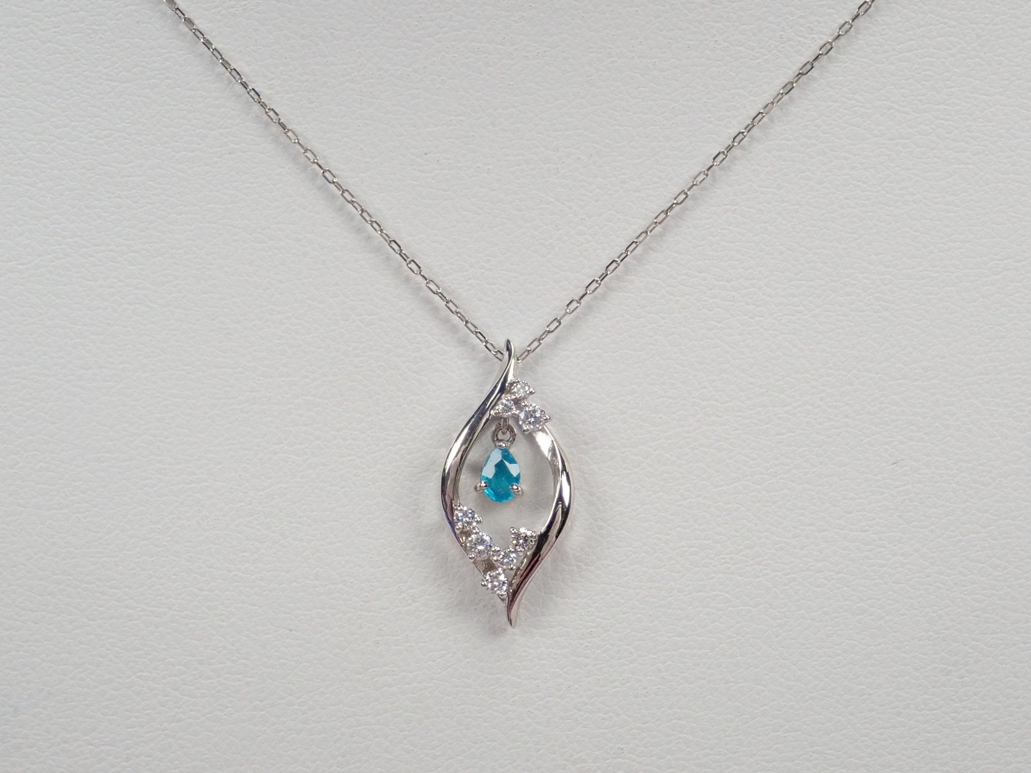K18ブラジル産パライバトルマリン0.143ct ペンダント(ネックレス) - KARATZ STORE|カラッツSTORE