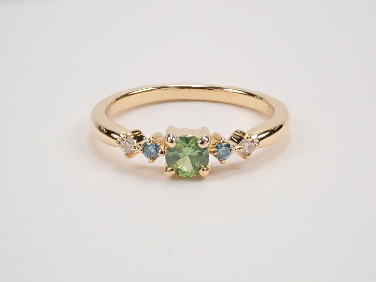K18ロシア産デマントイドガーネット(ホーステール認む)0.161ct リング - KARATZ STORE|カラッツSTORE