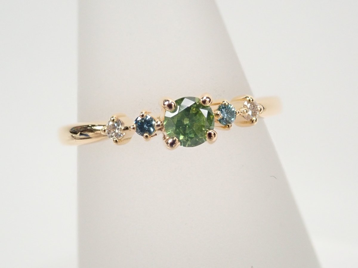 K18ロシア産デマントイドガーネット(ホーステール認む)0.161ct リング - KARATZ STORE|カラッツSTORE