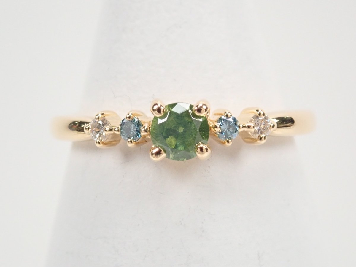 K18ロシア産デマントイドガーネット(ホーステール認む)0.161ct リング - KARATZ STORE|カラッツSTORE
