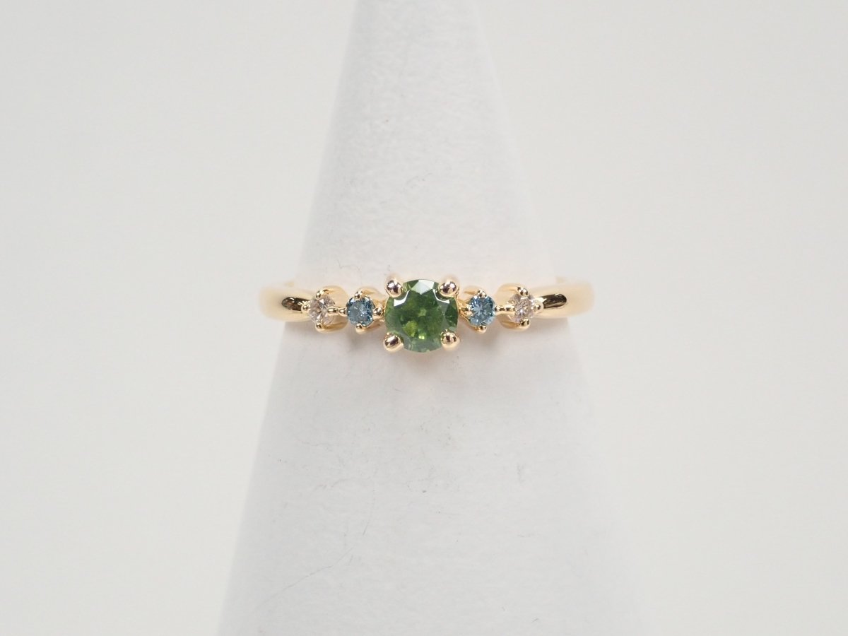 K18ロシア産デマントイドガーネット(ホーステール認む)0.161ct リング - KARATZ STORE|カラッツSTORE