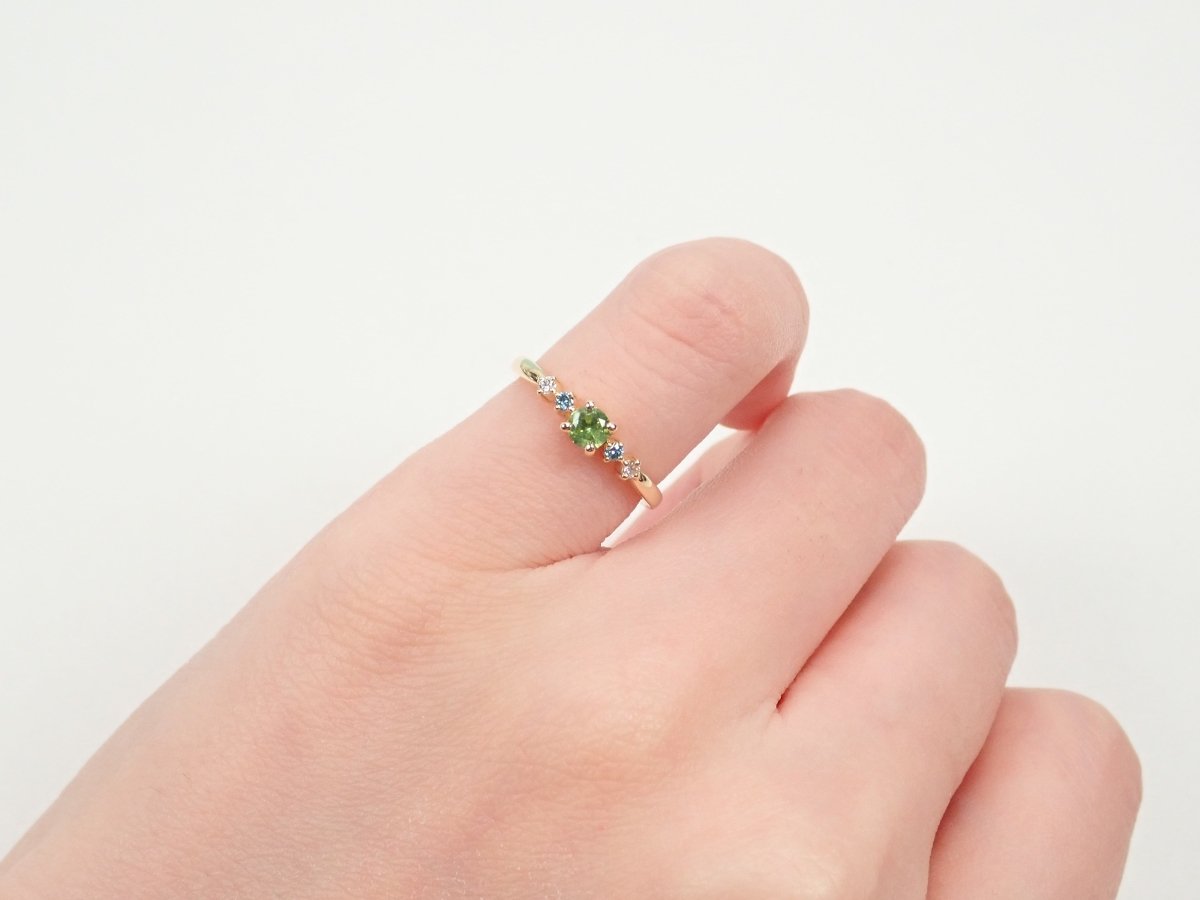 K18ロシア産デマントイドガーネット(ホーステール認む)0.161ct リング - KARATZ STORE|カラッツSTORE