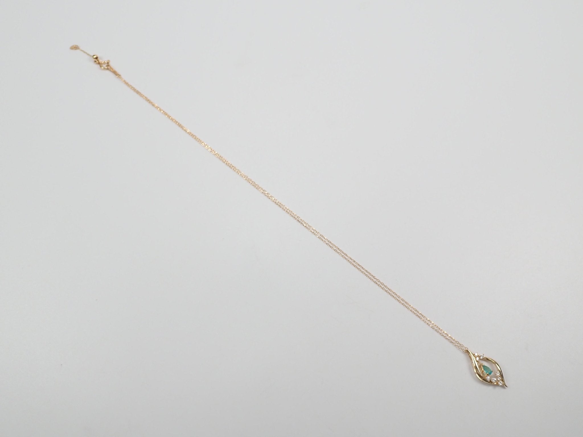 K18ブラジル産パライバトルマリン0.172ct ペンダント(ネックレス) - KARATZ STORE|カラッツSTORE