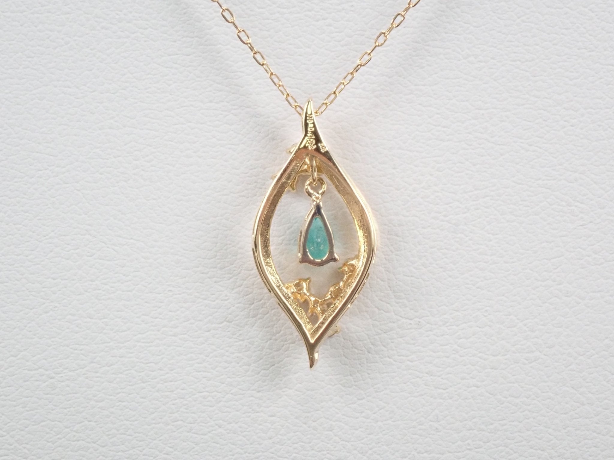 K18ブラジル産パライバトルマリン0.172ct ペンダント(ネックレス) - KARATZ STORE|カラッツSTORE