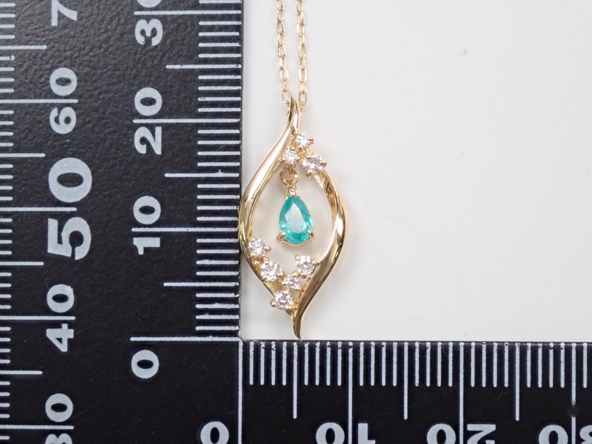 K18ブラジル産パライバトルマリン0.172ct ペンダント(ネックレス) - KARATZ STORE|カラッツSTORE