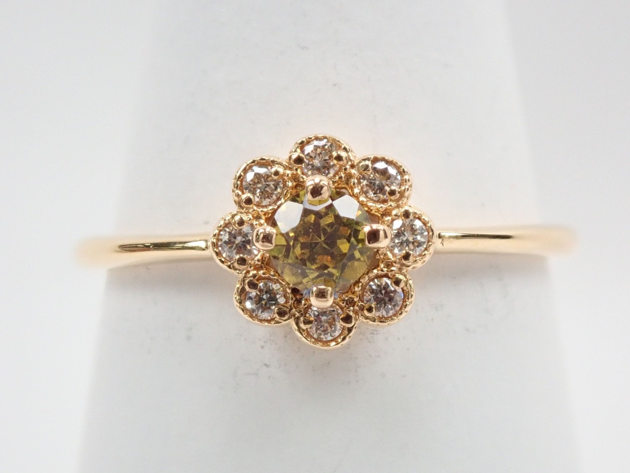K18マリガーネット(グロッシュラー/アンドラダイト・ガーネット)0.20ct リング - KARATZ STORE|カラッツSTORE