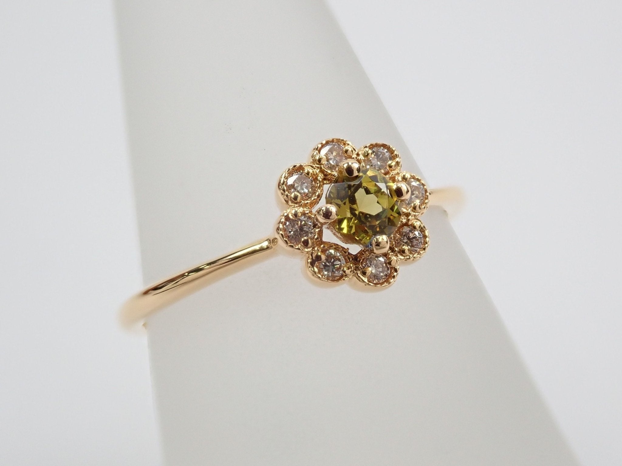 K18マリガーネット(グロッシュラー/アンドラダイト・ガーネット)0.20ct リング - KARATZ STORE|カラッツSTORE