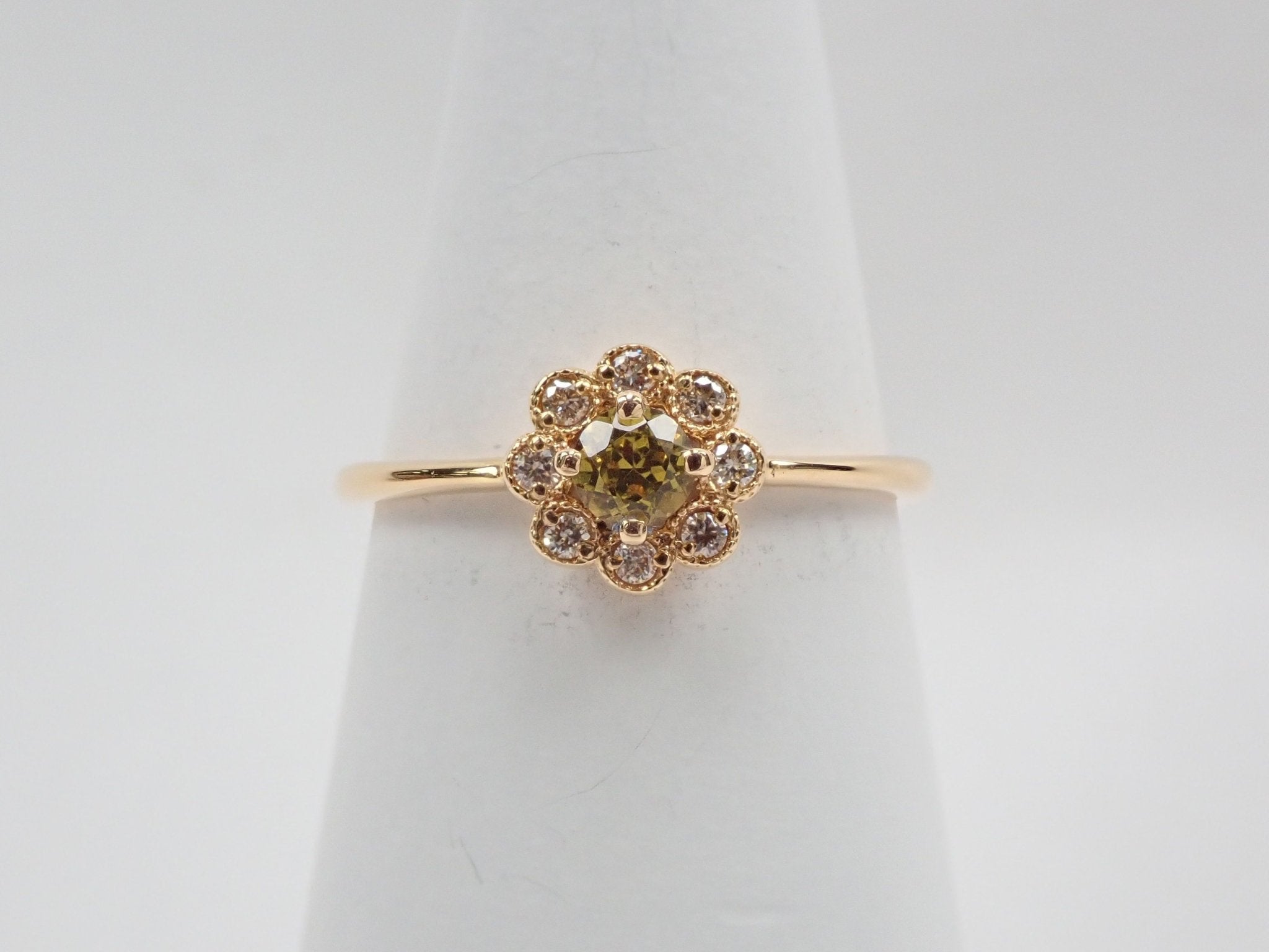 K18マリガーネット(グロッシュラー/アンドラダイト・ガーネット)0.20ct リング - KARATZ STORE|カラッツSTORE
