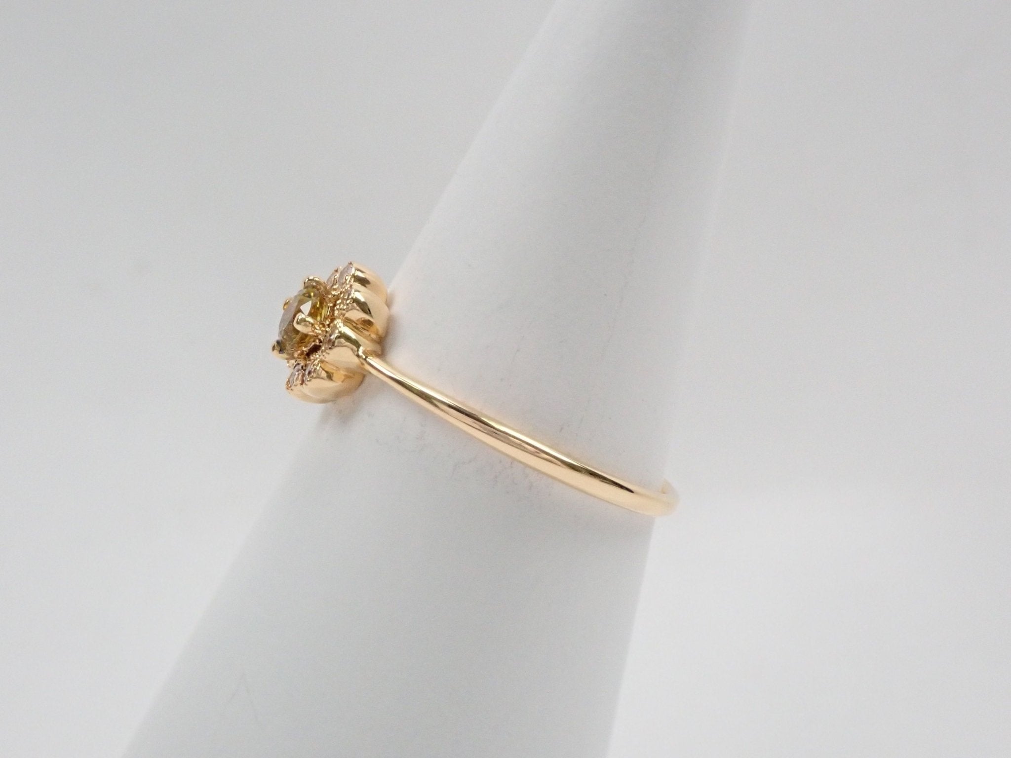 K18マリガーネット(グロッシュラー/アンドラダイト・ガーネット)0.20ct リング - KARATZ STORE|カラッツSTORE