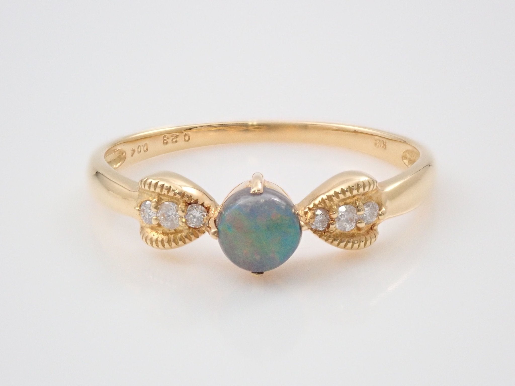 K18ブラックオパール0.23ct リング - KARATZ STORE|カラッツSTORE