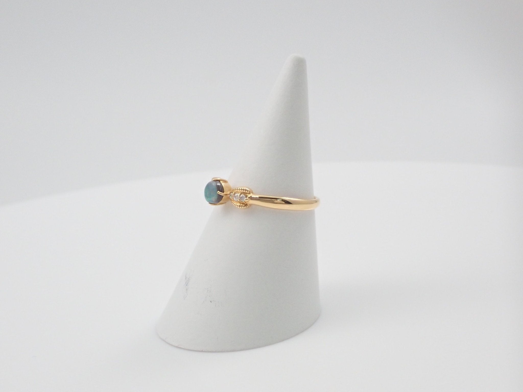 K18ブラックオパール0.23ct リング - KARATZ STORE|カラッツSTORE