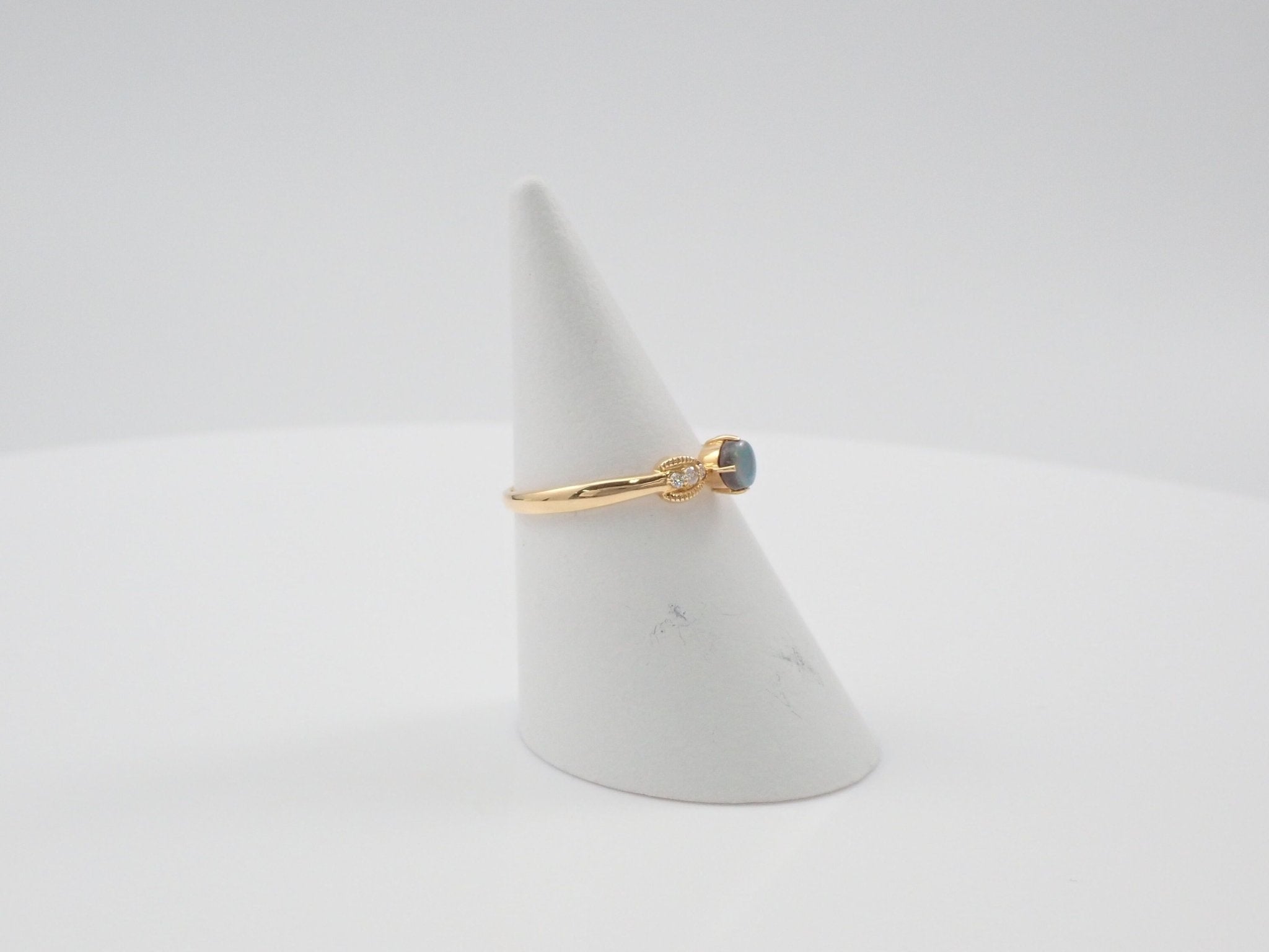 K18ブラックオパール0.23ct リング - KARATZ STORE|カラッツSTORE