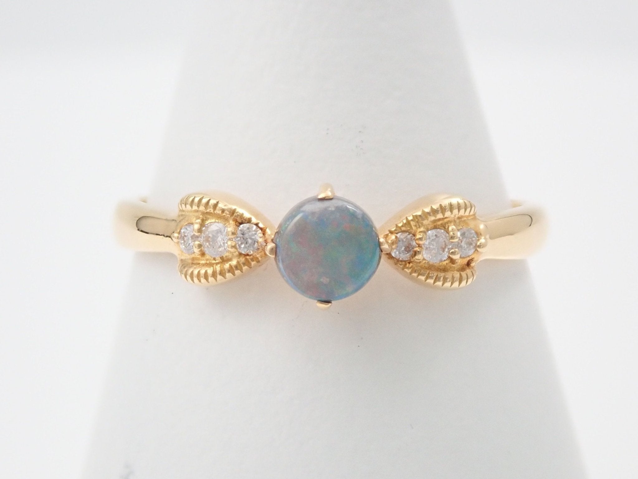 K18ブラックオパール0.23ct リング - KARATZ STORE|カラッツSTORE