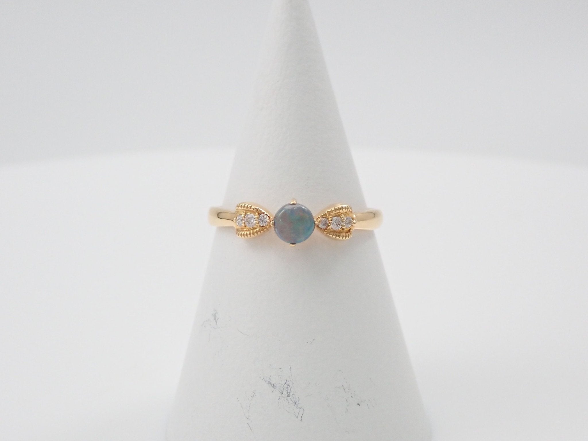 K18ブラックオパール0.23ct リング - KARATZ STORE|カラッツSTORE